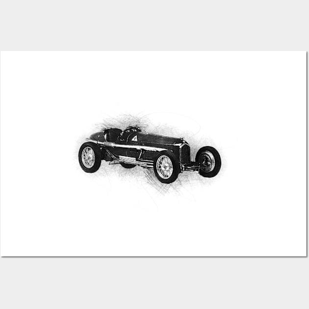 1934 Alfa Romeo P3 Wall Art by TortillaChief